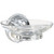Smedbo Villa Polished Chrome Holder with Clear Glass Soap Dish 4-3/8" Depth