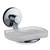 Smedbo Studio Polished Chrome Holder with Frosted Glass Soap Dish 4¾"