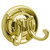 Smedbo Villa Polished Brass Double Towel Hook 2¾" D