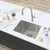 Azuni 22'' W x 17'' D Single Bowl Undermount 18-Gauge Stainless Steel Laundry Sink with Strainer, In Use