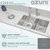 Azuni Double Basin Undermount Kitchen Sink With Grids and Basket Strainers