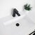 D-700 Series Bathroom Sink Pop-Up Drain with Overflow in Matte Black, Installed View