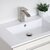 D-701 Series Bathroom Sink Mushroom Pop-Up Drain with Overflow in Brushed Nickel, Installed View