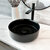 Stylish International D-702 Series Bathroom Sink Mushroom Pop-Up Drain, Matte Black Installed View