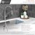 Stylish International Tivoli Single Handle Pull Down Kitchen Faucet in Stainless Steel, Spout Head Retract info