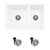 Norquay 27'' Dual Mount 60/40 Double Bowl White Composite Granite Kitchen Sink with Strainers, Product View