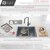Norquay 27'' Dual Mount 60/40 Double Bowl Gray Composite Granite Kitchen Sink with Strainers, Beauty Strength Info