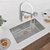 Stylish International STYLISH™ Malaga Single Bowl Dual Mount Stainless Steel Kitchen Sink with Strainer, 30" W, Installed View