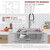 Stylish International Avila Series Double Bowl Kitchen Sink, Dimensions