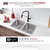 Stylish International Avila Series Double Bowl Kitchen Sink, Designed in Canada with Grids