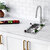 Stylish International Soria Series Single Bowl Kitchen Prep Sink, In Use Kitchen Angle Off View