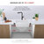 Stylish International STYLISH 22'' Dual Mount Single Bowl Composite Granite Kitchen Sink with Strainer, White, Minimum Size Cabinet