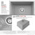 Stylish International STYLISH 22'' Dual Mount Single Bowl Composite Granite Kitchen Sink with Strainer, Gray, Super Quiet Sink