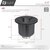 4-1/2'' Diameter Pearl Black Stainless Steel Kitchen Sink Extra Deep Strainer with Removable Basket, Strainer Assembly, Dimensions
