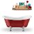 Red Exterior - Chrome Foot - Tub and Tray View 1