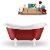 Red Exterior - White Foot - Tub and Tray View 1