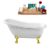 Streamline White Exterior/Gold Clawfoot - Tub Side View