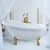Streamline White Exterior/Gold Clawfoot - Lifestyle View