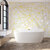 Streamline N780 59'' Modern Oval Soaking Freestanding Bathtub, White Exterior, White Interior, Gold Internal Drain, with Bamboo Tray
