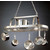 Large Contemporary Pot Rack with Downlights
