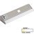 Task Lighting DV Series 10-1/2'' Length 200 Lumen Direct Voltage Lighted Power Strip, Satin Nickel Finish, Grey Receptacles, 4000K Cool White, Product View