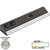 Task Lighting DV Series 12-1/2'' Length 400 Lumen Direct Voltage Lighted Power Strip, Satin Nickel Finish, Grey Receptacles, 4000K Cool White, Product View