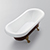 Freestanding 67" Acrylic Clawfoot Bathtub with UPC Certified Polished Chrome pop-up Drain and Adjustable Leveling Legs