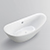 68" Acrylic Freestanding Bathtub, Modern Soaking Tub with Double Slipper Design and UPC Certified Polished Chrome Round Overflow, Pop-up Drain and Adjustable Leveling Legs