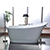 67" Acrylic Freestanding Bathtub, Modern Soaking Tub with UPC Certified Polished Chrome Slotted Overflow, Pop-up Drain and Adjustable Leveling Legs