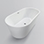 59" Small Acrylic Freestanding Bathtub with Rounded Design, Modern Soaking Tub with UPC Certified Polished Chrome Slotted Overflow, Pop-up Drain and Adjustable Leveling Legs