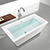 59" Small Squared Acrylic Freestanding Bathtub, Modern Soaking Tub with UPC Certified Polished Chrome Slotted Overflow, Pop-up Drain and Adjustable Leveling Legs