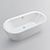 68" Acrylic Freestanding Bathtub, Modern Soaking Tub with UPC Certified Polished Chrome Round Overflow, Pop-up Drain and Adjustable Leveling Legs
