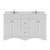 Virtu USA Talisa 60'' Double Sink Bathroom Vanity in White with Calacatta Quartz Top and Square Sink , 60''W x 23''D x 36''H