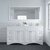 Virtu USA Talisa 72'' Double Sink Bathroom Vanity in White with Calacatta Quartz Top and Round Sink with Mirror, 72''W x 23''D x 36''H