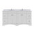 Virtu USA Talisa 72'' Double Sink Bathroom Vanity in White with Calacatta Quartz Top and Square Sink , 72''W x 23''D x 36''H