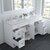 Virtu USA Talisa 72'' Double Sink Bathroom Vanity in White with Calacatta Quartz Top and Square Sink with Polished Chrome Faucet and Mirror, 72''W x 23''D x 36''H