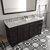 Virtu USA Talisa 72" Double Bath Vanity in Espresso with Cultured Marble Quartz Top, (2x) Square Sinks and (2x) Brushed Nickel Faucets with Matching Mirror, 72" W x 22" D x 36-11/16" H