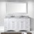 White Front View w/ Square Sink