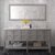 Virtu USA Winterfell 72" Double Bathroom Vanity Set in Gray, Cultured Marble Quartz Top with Square Sinks, Mirror Included