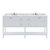 Virtu USA Winterfell 72" Double Bathroom Vanity Set in White, Cultured Marble Quartz Top with Square Sinks