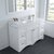 Virtu USA Talisa 60" Single Bathroom   Vanity in White with Calacatta Quartz Top, Round Sink and Brushed Nickel Faucet with Matching Mirror, 60" W x 22" D x 36-11/16" H