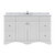 Virtu USA Talisa 60" Single Bathroom Vanity in White with Calacatta Quartz Top and Round Sink, 60" W x 22" D x 36-11/16" H