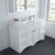 Virtu USA Talisa 60" Single Bathroom   Vanity in White with Calacatta Quartz Top, Square Sink and Brushed Nickel Faucet with Matching Mirror, 60" W x 22" D x 36-11/16" H
