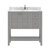 Virtu USA Winterfell 36" Single Bathroom Vanity in Gray with Cultured Marble Top and Round Sink, 36" W x 22" D x 36-11/16" H