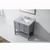 Virtu USA 36'' Winterfell Single Sink Bathroom Vanity Set in Grey