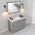 Virtu USA Elise 48" Single Bath Vanity in Espresso with Calacatta Quartz Quartz Top, Round Sink and Brushed Nickel Faucet with Matching Mirror, 48" W x 22" D x 36-11/16" H