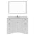Virtu USA Elise 48" Single Bathroom Vanity in White with Cultured Marble Quartz Top and Round Sink with Matching Mirror, 48" W x 22" D x 36-11/16" H