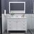 Virtu USA Tiffany 48" Single Bath Vanity in Gray with Cultured Marble Quartz Top and Square Sink with Matching Mirror, 48" W x 22" D x 36-11/16" H