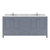 72" Double Bath Vanity in Gray, Cultured Marble Quartz Top and (2x) Round Sinks