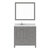 Virtu USA Caroline Avenue 36" Single Bath Vanity in Cashmere Gray with Cultured Marble Quartz Top, Square Sink and Brushed Nickel Faucet with Matching Mirror, 36" W x 22" D x 35" H